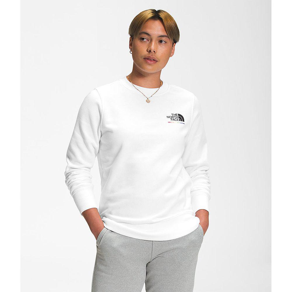 The North Face Pride Crew Ανδρικα Φούτερ - Ασπρα (QXAL32897)